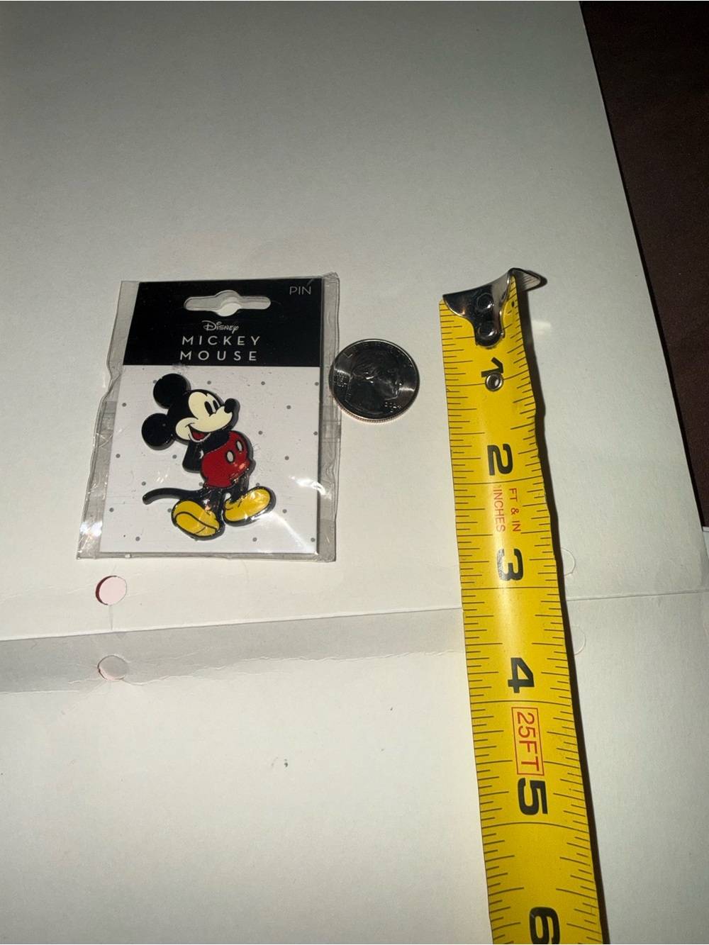 Disney Mickey Mouse Enamel Pin - Black, Red, Yellow